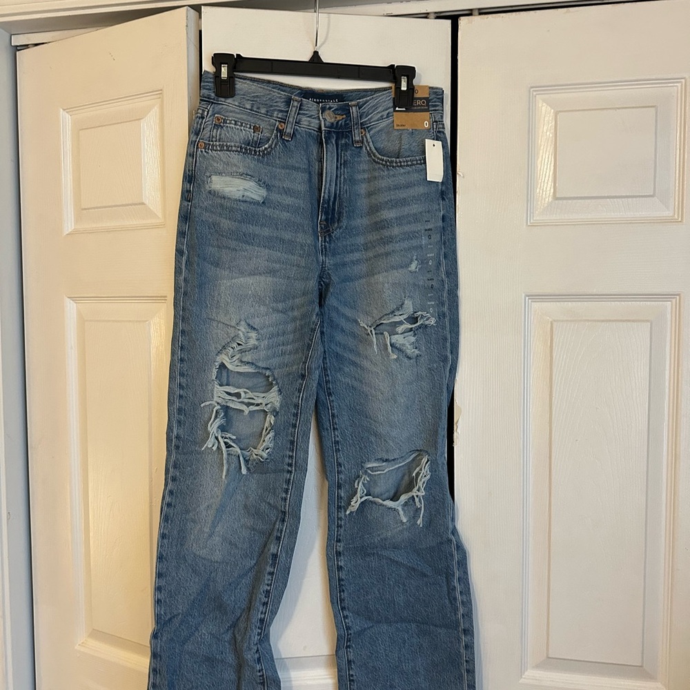 Aeropostale Light Blue Distressed Boyfriend Jeans